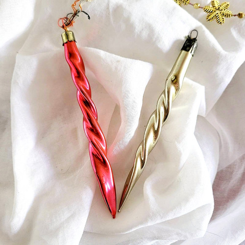 Set glass icicle - of,