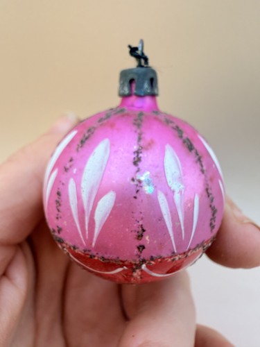 Vintage hand painted glass - painted,