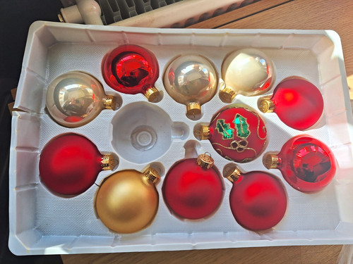 Vintage glass christmas - glass,