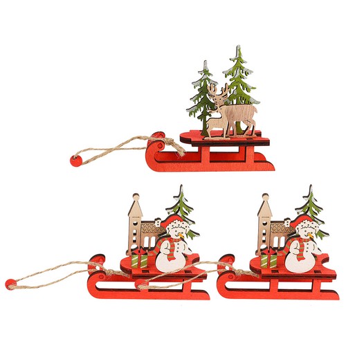 Pcs wooden xmas - pcs,