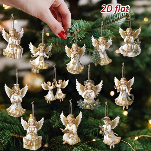 12pcs christmas vintage wooden - 12pcs,