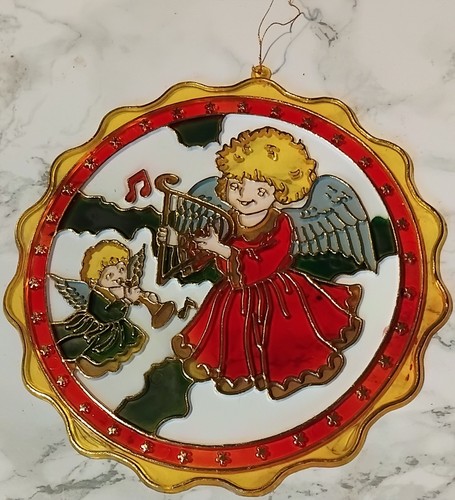 1980s large stained glass - 1980s,