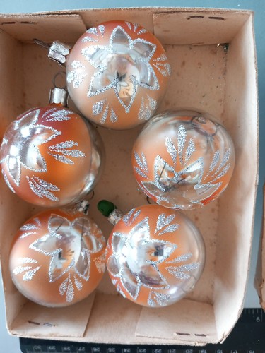 Vintage christmas baubles in - 5,