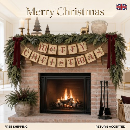 Vintage merry christmas banner - christmas,