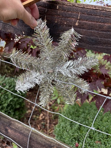 Vintage christmas tinsel - christmas, star