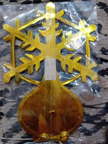 Vintage gold christmas hanging - gold,