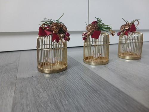 Vintage 1980s metal birdcage - vintage,