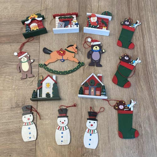 Vintage wooden christmas - wooden,