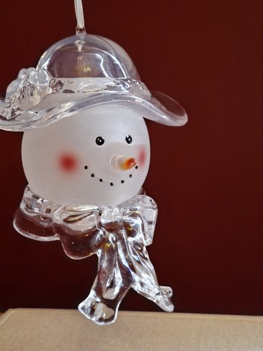 Vintage frosted snowman bubble - snowman,