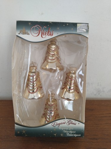 Vintage glass christmas bell - vintage,