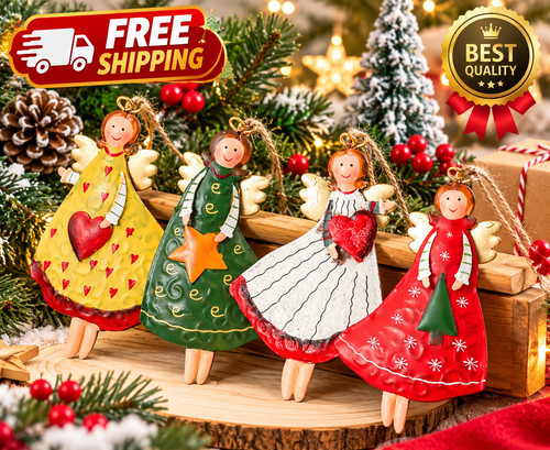 4pcs vintage wooden angel - vintage,