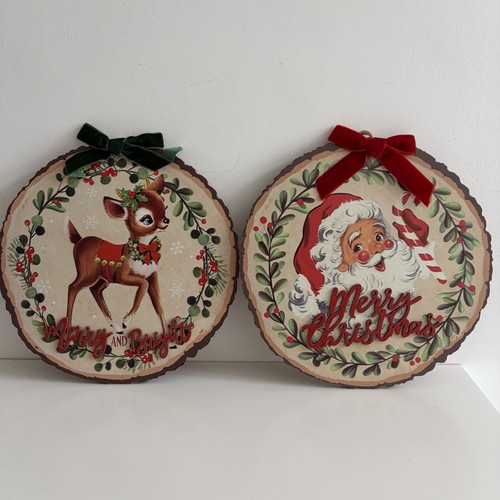 Vintage style christmas - christmas, plaque