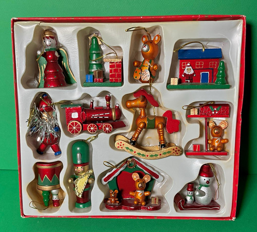 Set vintage mini wooden - set,