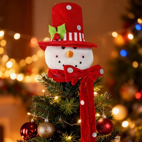 Snowman tree topper xmas - tree,