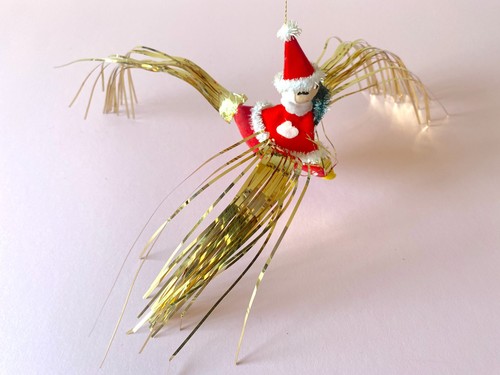 Vintage 60s santa - 60s, red