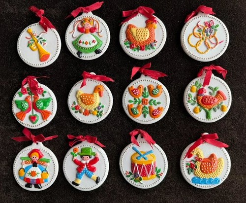 Vintage christmas ornaments - vintage, 12