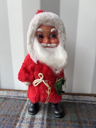 Vintage plastic santa - plastic,