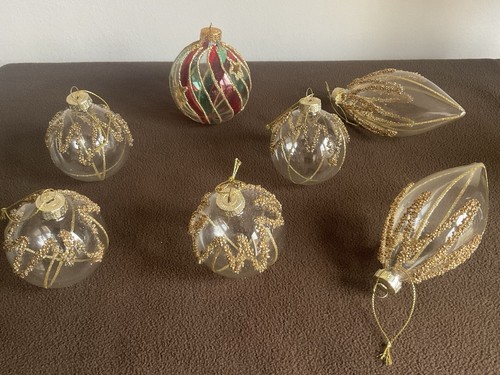 Vintage glass christmas - glass,