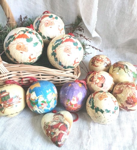 Vintage paper mache christmas - vintage,