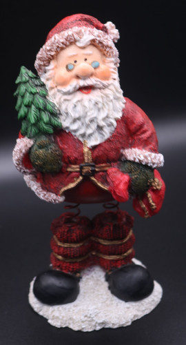 Vintage santa wobble ornament - vintage,