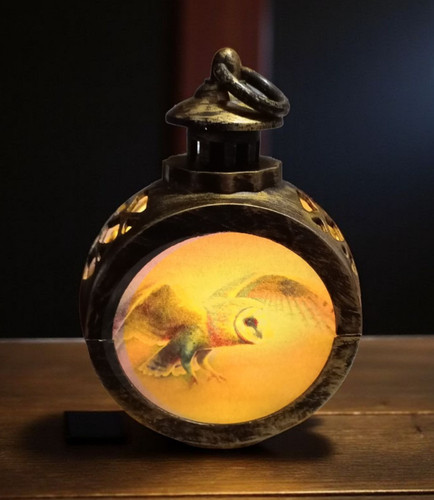 Barn owl vintage - barn, lantern