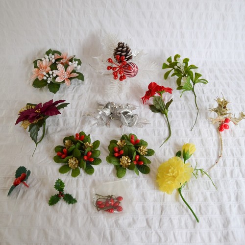 Vintage faux leaf flower - faux,