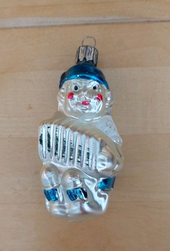 Vintage glass clown - glass, accordion