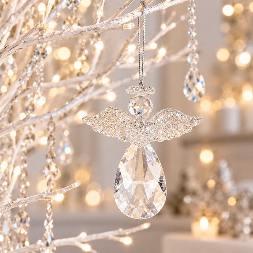 Glass crystal angel christmas - glass,