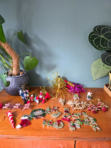 Vintage christmas decorations - vintage,
