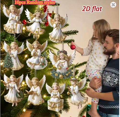 10pcs vintage christmas - vintage, angel