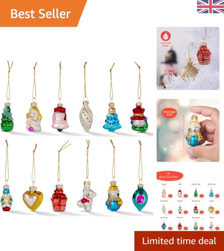 5cm mini glass baubles set - 5cm,