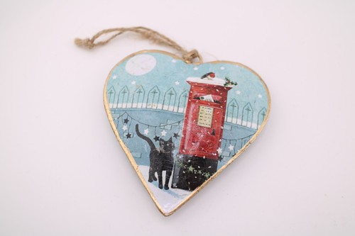 Vintage metal cat postbox - vintage,
